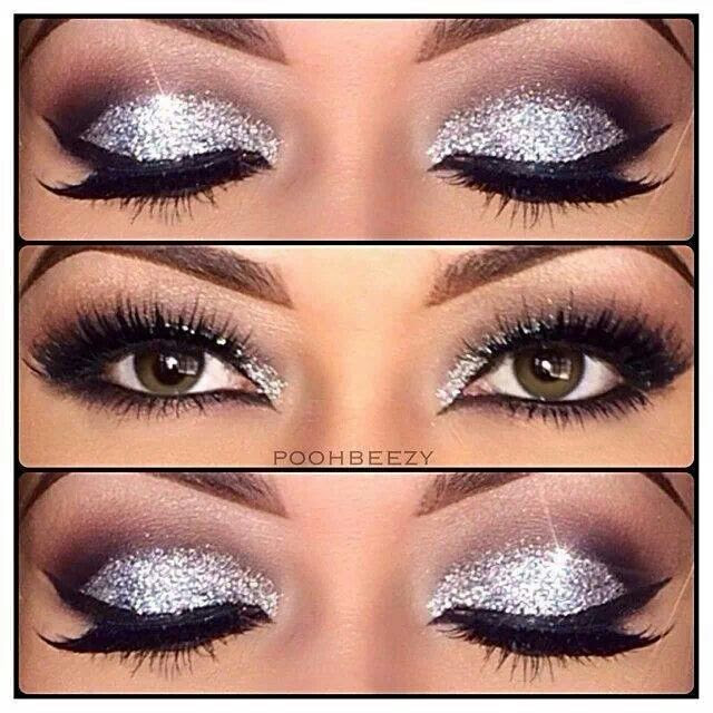 Makeup looks with glitter