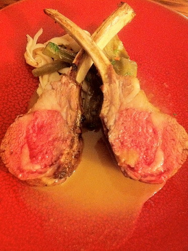 Rack of Lamb with Artichokes and Goat Cheese Sauce - At home