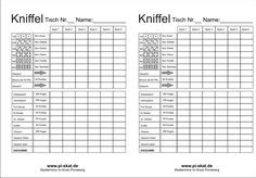 Kniffelblock Pdf Kostenlos Ausdrucken - Kniffelblätter Zum Ausdrucken