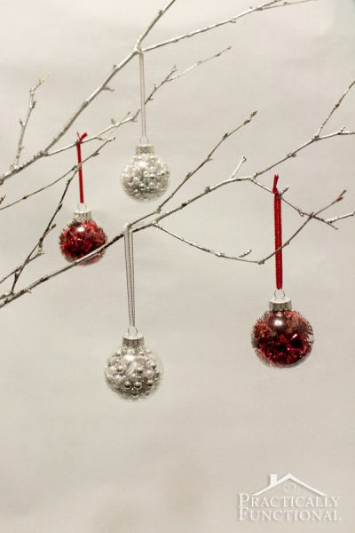 DIY Glass Ball Christmas Ornaments