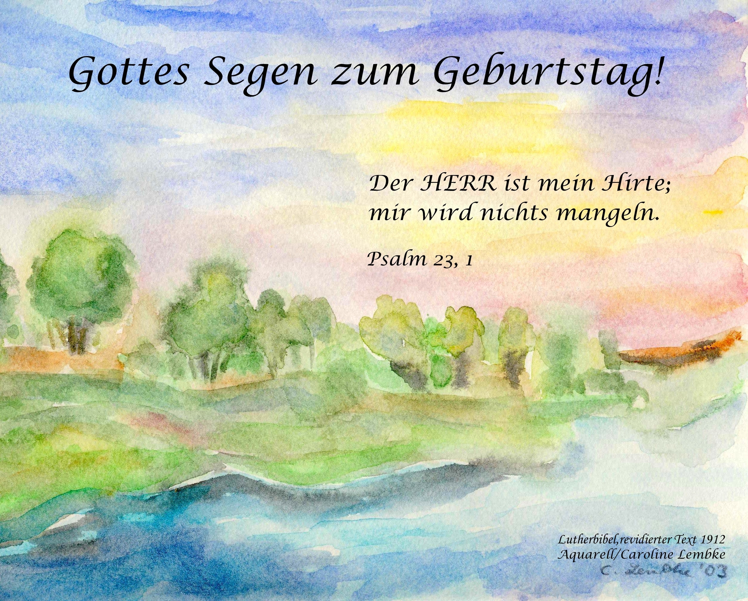 Zum Geburtstag Segenswünsche