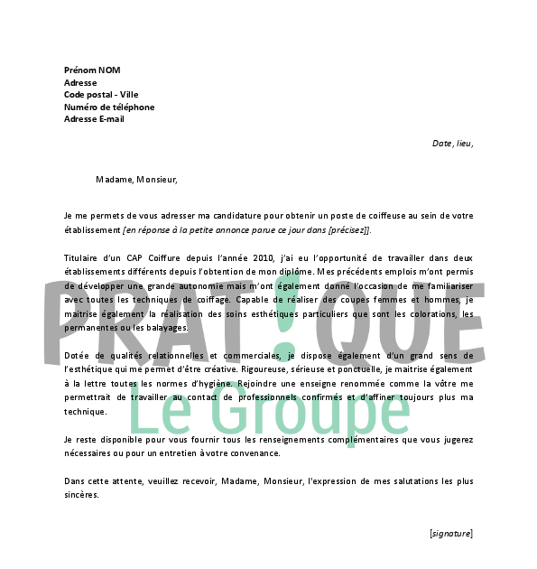 Lettre De Motivation Pour Postuler Dans Un Fast Food  Soalan ay