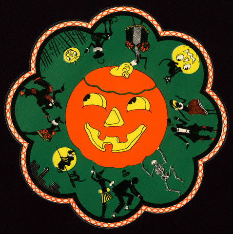 Smiling Jack-O-Lantern Decoration, ca. 1925