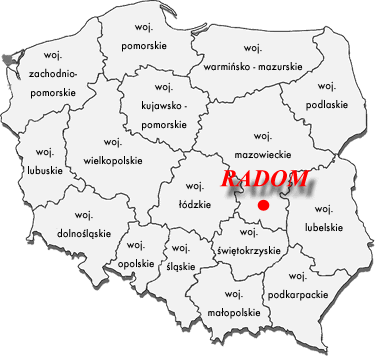 Znalezione obrazy dla zapytania radom na mapie polski