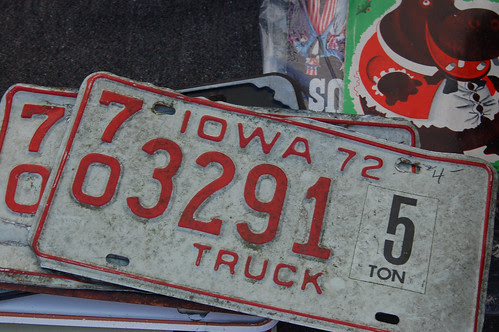Iowa License Plate