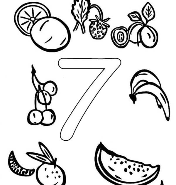 Number 7 Coloring Pages - Coloring Reference