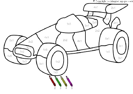 Voiture Coloriage Pour Garçon  Magique multiplications garcon