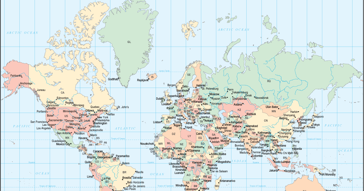 Elgritosagrado11 25 Elegant Detailed Map Of The World Showing Countries