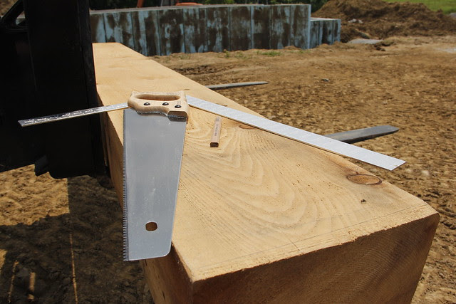 timber frame - squaring