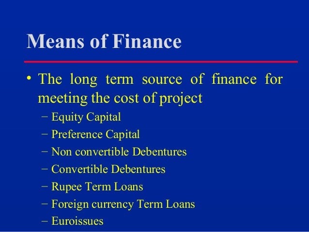 Cost Of Project And Means Of Finance Ppt Financeviewer