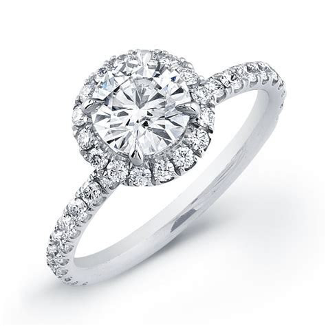 Round Halo Micro Pave Engagement Ring Round Halo Micro Pave Engagement Ring