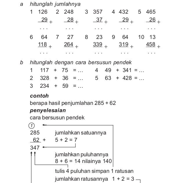 Cara Bersusun Panjang Pengurangan