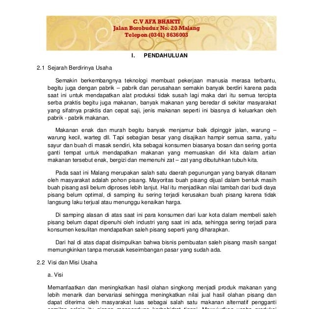 Contoh Proposal Usaha Keripik Buah Dan Sayur Seputar Usaha