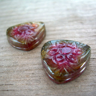 watermelon tourmaline slice