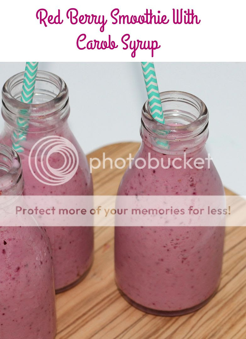 Red Berry Smoothie With Carob Syrup