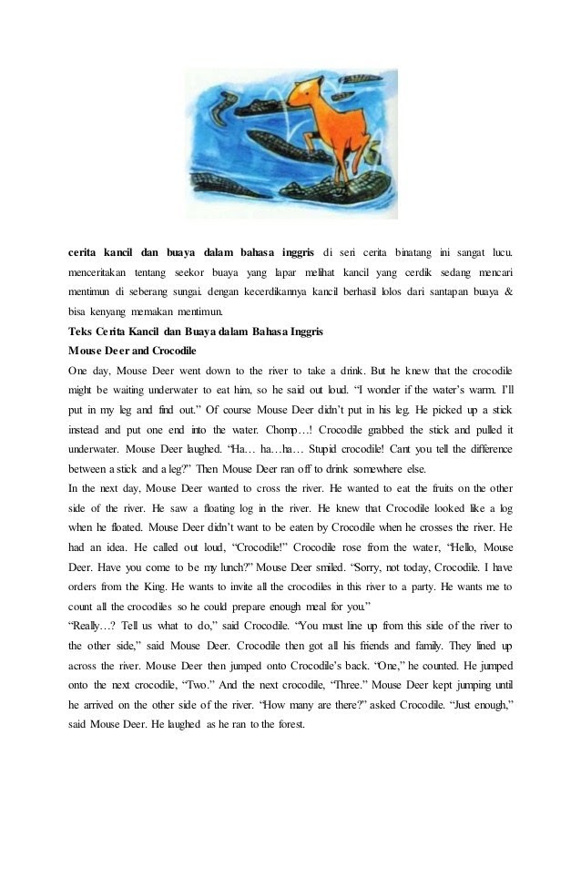 Cerita Fabel Bahasa Inggris 2 Paragraf - Mind Books
