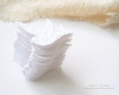 100 White Embossed Sparrow Confetti, Wedding Table decoration, vintage wedding, summer wedding - papirvendage