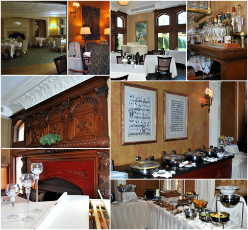 Collage of the Music Room in the Mansion at the Cranwell Resort, Spa, and Golf Club