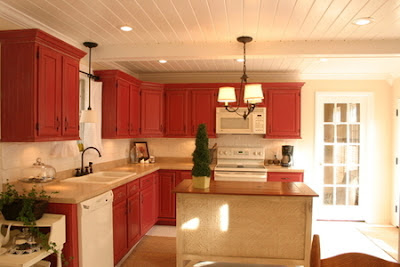 Twice Remembered: Red Cottage / Farmhouse Style Kitchen Progress Photos ...