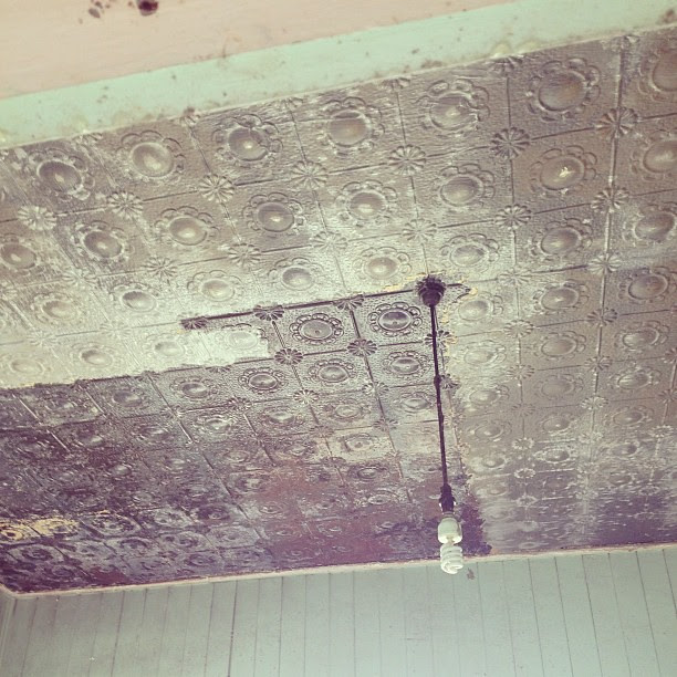 The pressed metal is coming up a treat. #theoldpostoffice