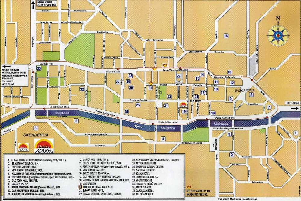 Maps: Street Map Sarajevo