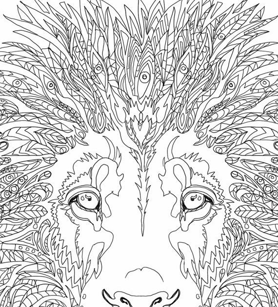 Lion Head Adult S Coloring Pages - MASDURANISAQASE