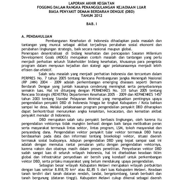 Contoh Laporan Kegiatan Gereja