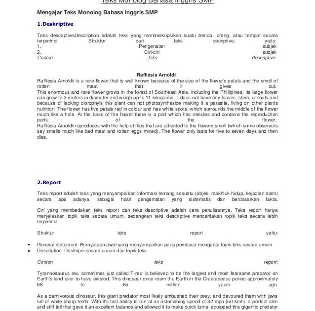 Contoh Monolog Singkat Tentang Sekolah Contoh Resource