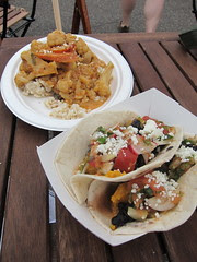 Cashew Nut Curry & Black Bean Sweet Potato Tacos from Chef Shack