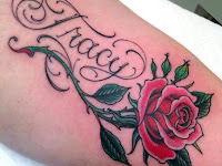 Design Tattoo Rose With Name