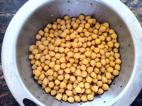 Drained Chickpeas in Collander