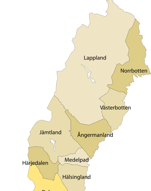 Svenska Kartan Landskap | Karta Mellersta