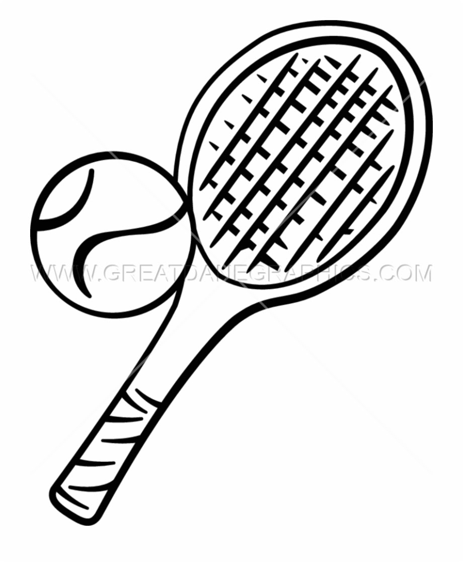 How To Draw A Tennis Racket And Ball Step By Step