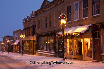 Christmas on High Street, Mineral Point, Wisconsin