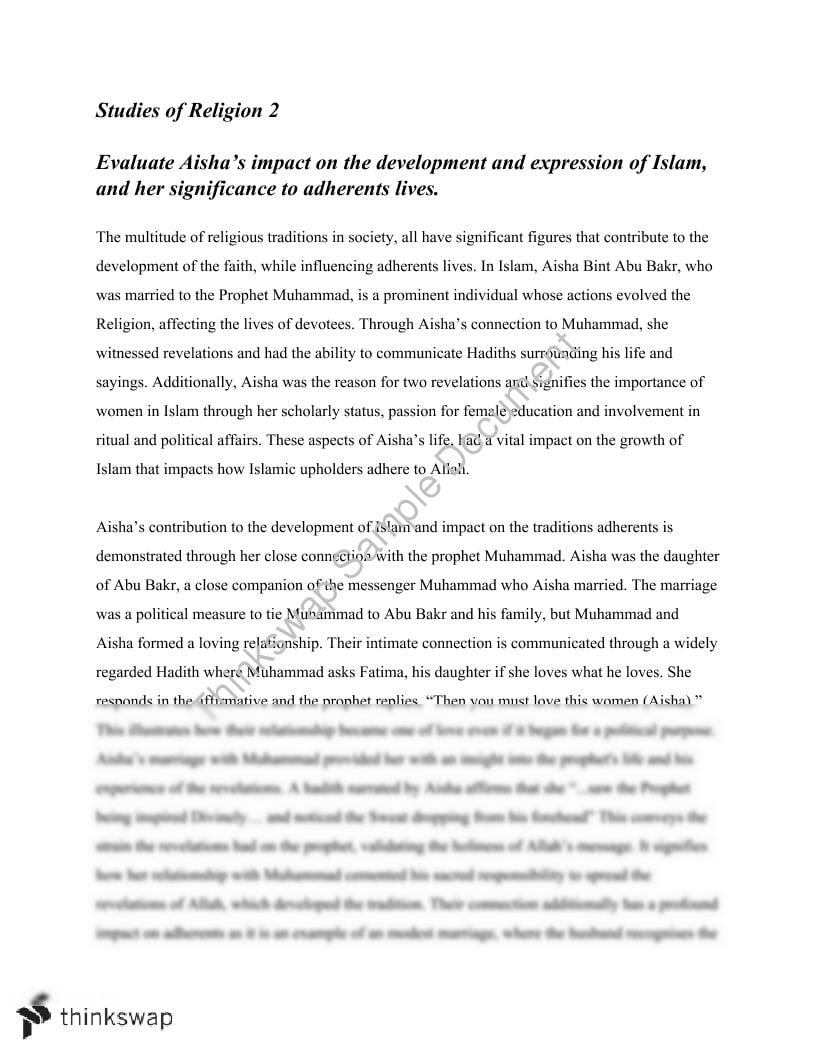 essay on islam religion in english