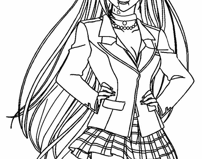 Anime Coloring Pages For Kids Girls