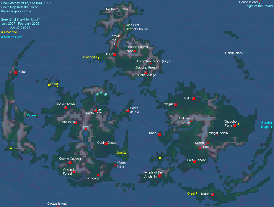 Final Fantasy Vii World Map - Maping Resources