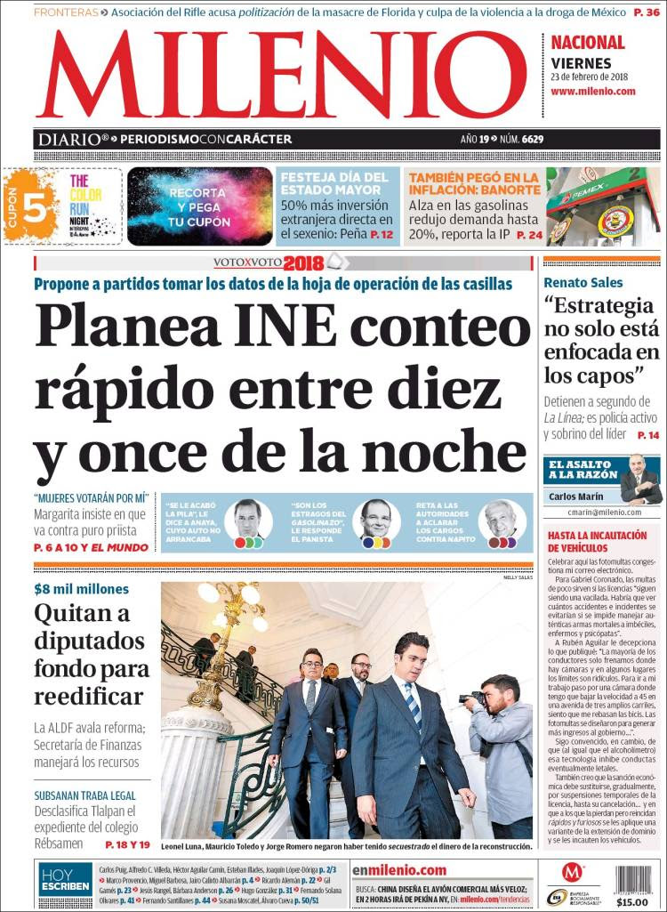 Portada de Milenio (México)