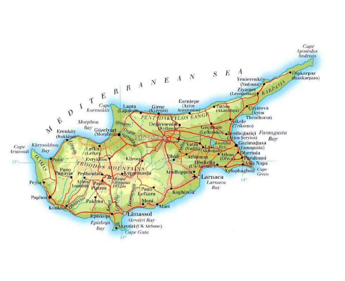 Norra Cypern Karta | Karta