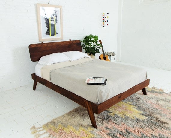 Mid Century Modern Bed Frame Queen : Amazon Com Modern Vii Platform Bed