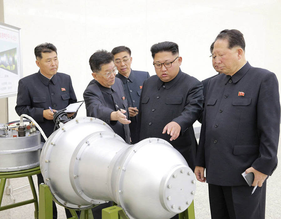 North Korean leader Kim Jong Un provides guidance on a nuclear weapons program in this undated photo released by North Korea's Korean Central News Agency