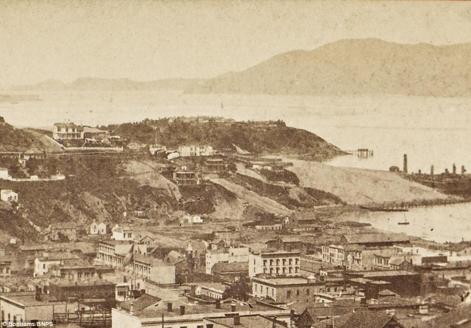 A collection of 247 black and white photographs show a snapshot of San Francisco in the 1860s before it was flattened by the 1906 earthquake. The pictures are stereoscopic cards, which are meant to be viewed through special glasses to give the image a 3D effect. The modern equivalent of the stereoscope is the View-Master
