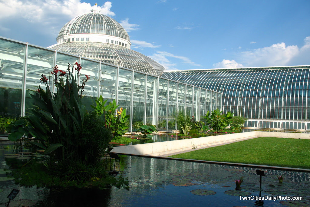 The photo is an outside view of the Como Conservatory in St Paul. The tax payer/local business funded Conservatory is a crowd favorite with hundreds of plants from around the world growing in an ideal area.