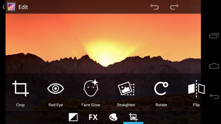 Edit image on the go with the new gallaery edit Feature From Android 4, Ice Cream Sandwich