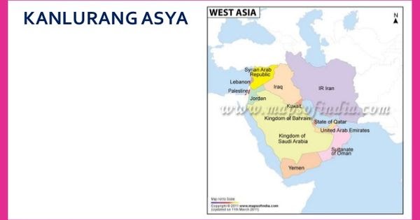 Mapa Ng Kanlurang Asya