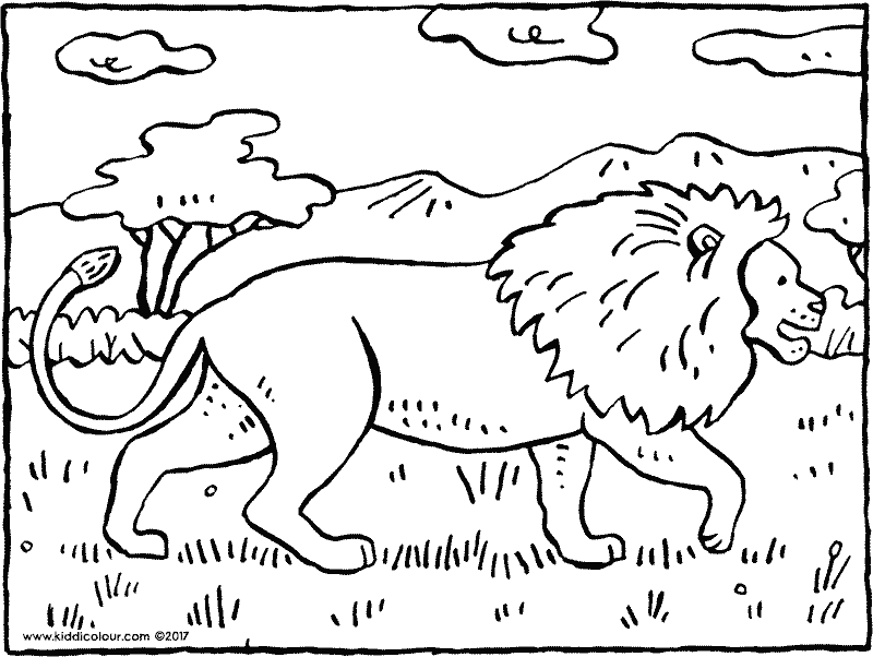 Savanna Animals Coloring Page / African Animals Coloring Page