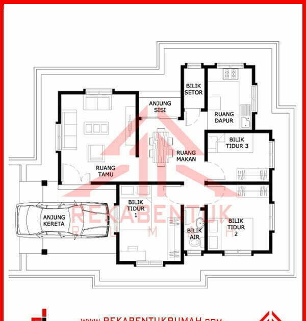 Pelan Rumah 3 Bilik 30x30  Wallpaper