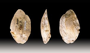 Industria lítica musteriense, típica de los neandertales 