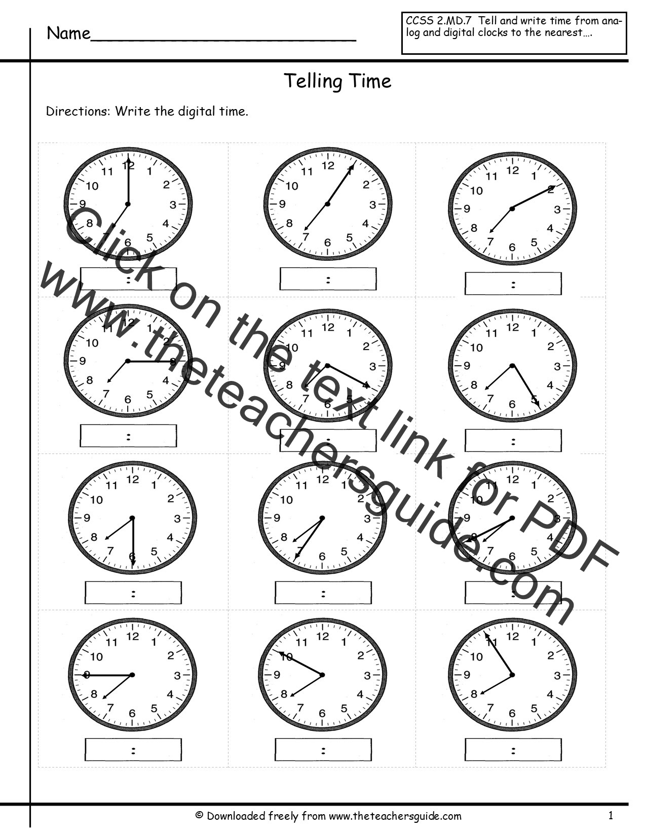 time worksheet: NEW 12 TIME WORKSHEET IN SPANISH