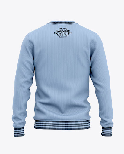 Download Free Men's Crew Neck Sweatshirt/Sweater Mockup - Back View ...
